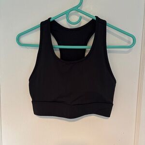 Fabletics racerback sport bra with back pocket high impact black small